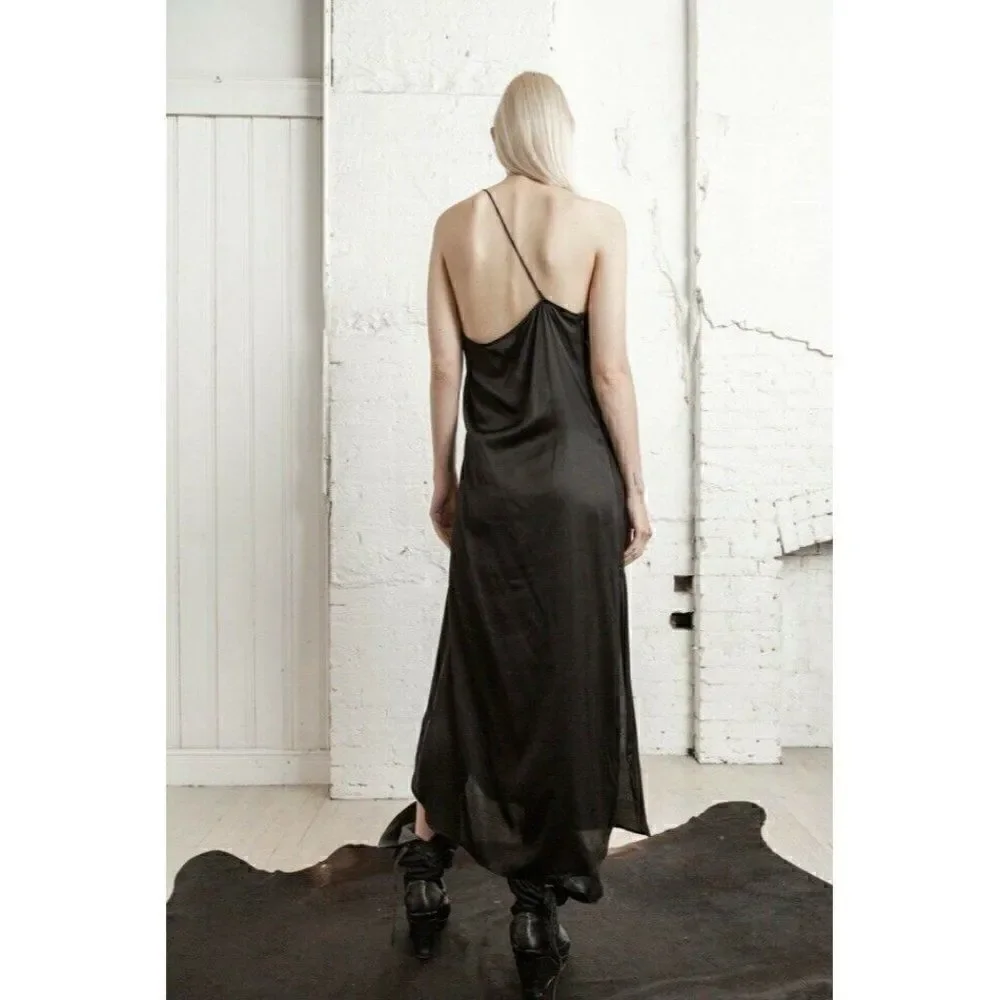NWT FREE PEOPLE X NICHOLAS K Sz S KYLE DRESS SATIN ONE SHOULDER MAXI DRESS